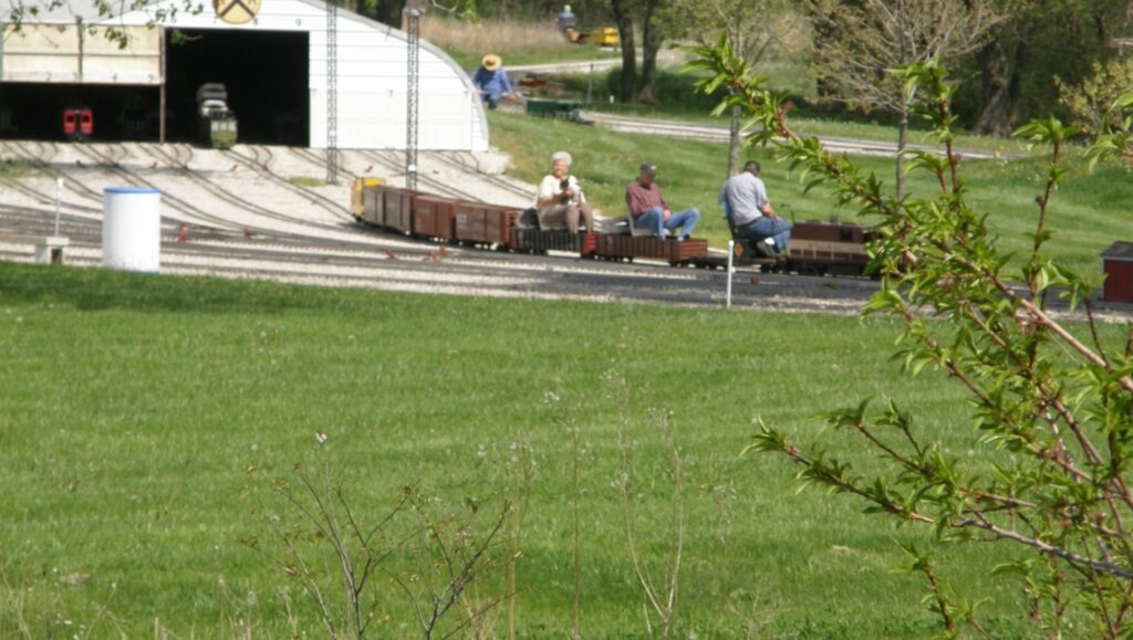 Train backing into yard